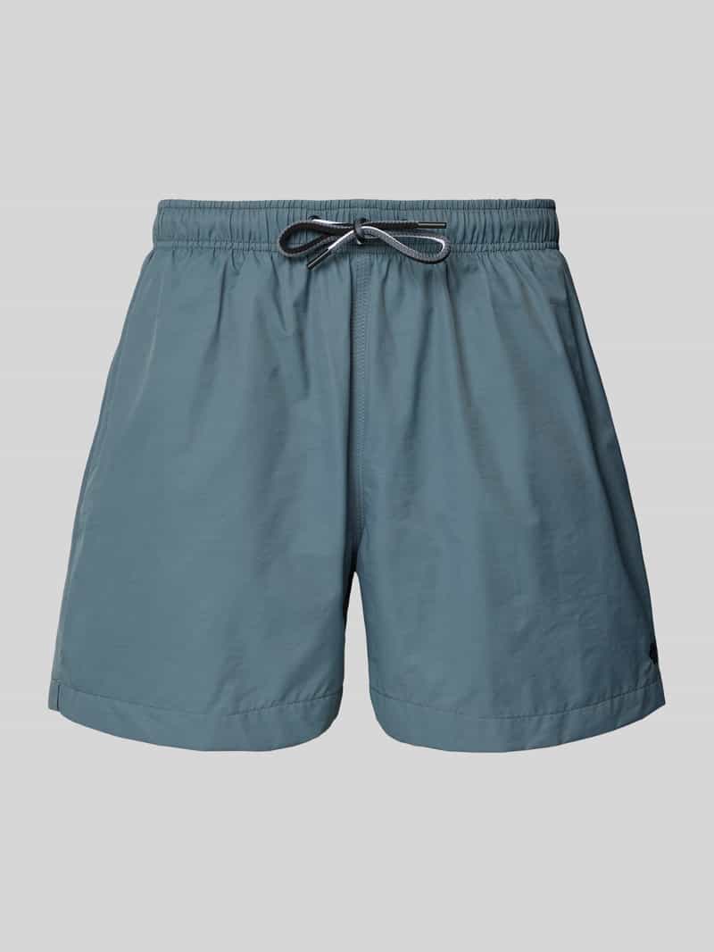 Relaxed fit zwembroek met logostitching