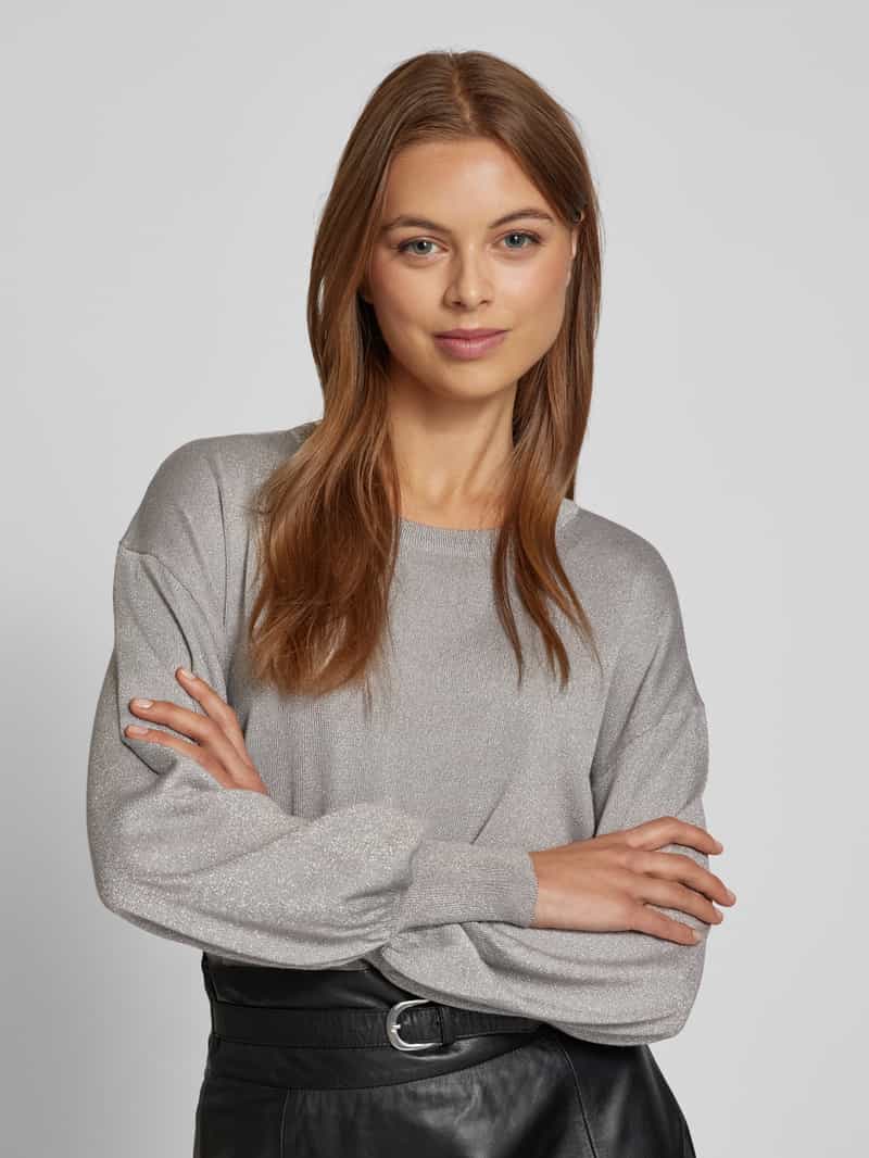 Kaffe Gebreide pullover met ribboorden model 'regina'