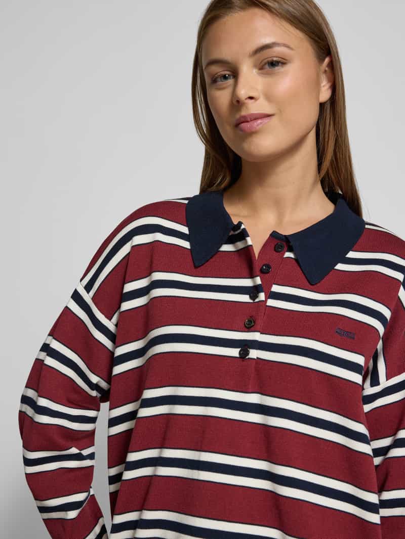 Gestuz Oversized shirt met lange mouwen met polokraag model 'paige'