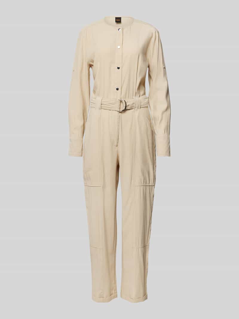 Boss Orange Jumpsuit met tailleriem model 'Daiyla'