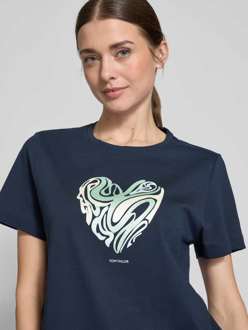 Tom Tailor Regular fit T-shirt van puur katoen