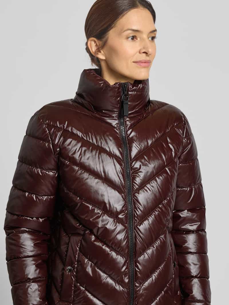 Christian Berg Woman Selection Gewatteerd jack met capuchon en ritssluiting