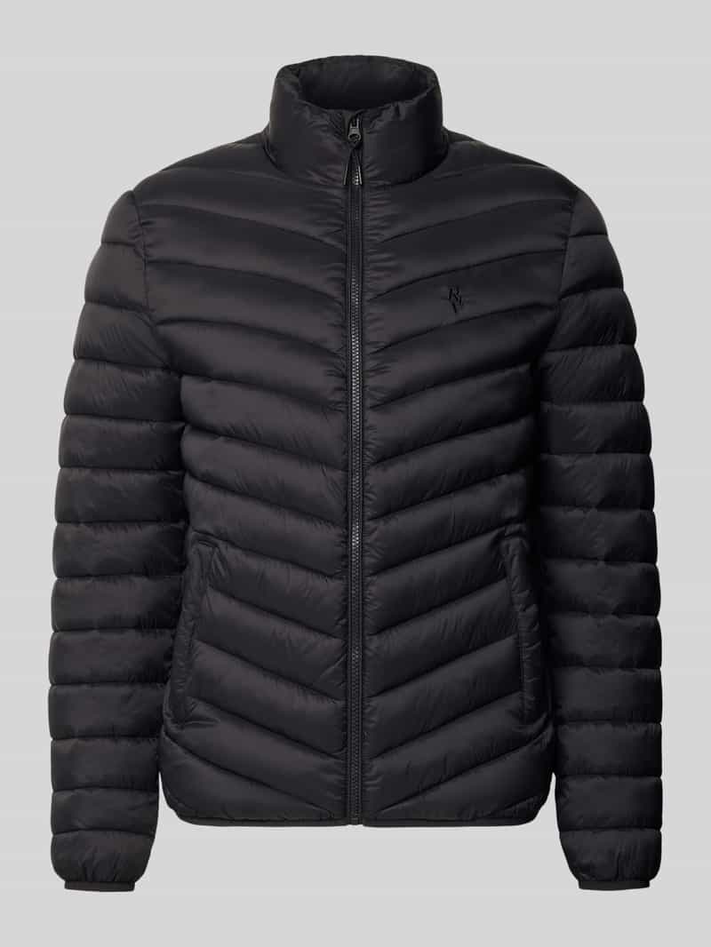REVIEW Regular fit gewatteerd jack met geborduurd logo