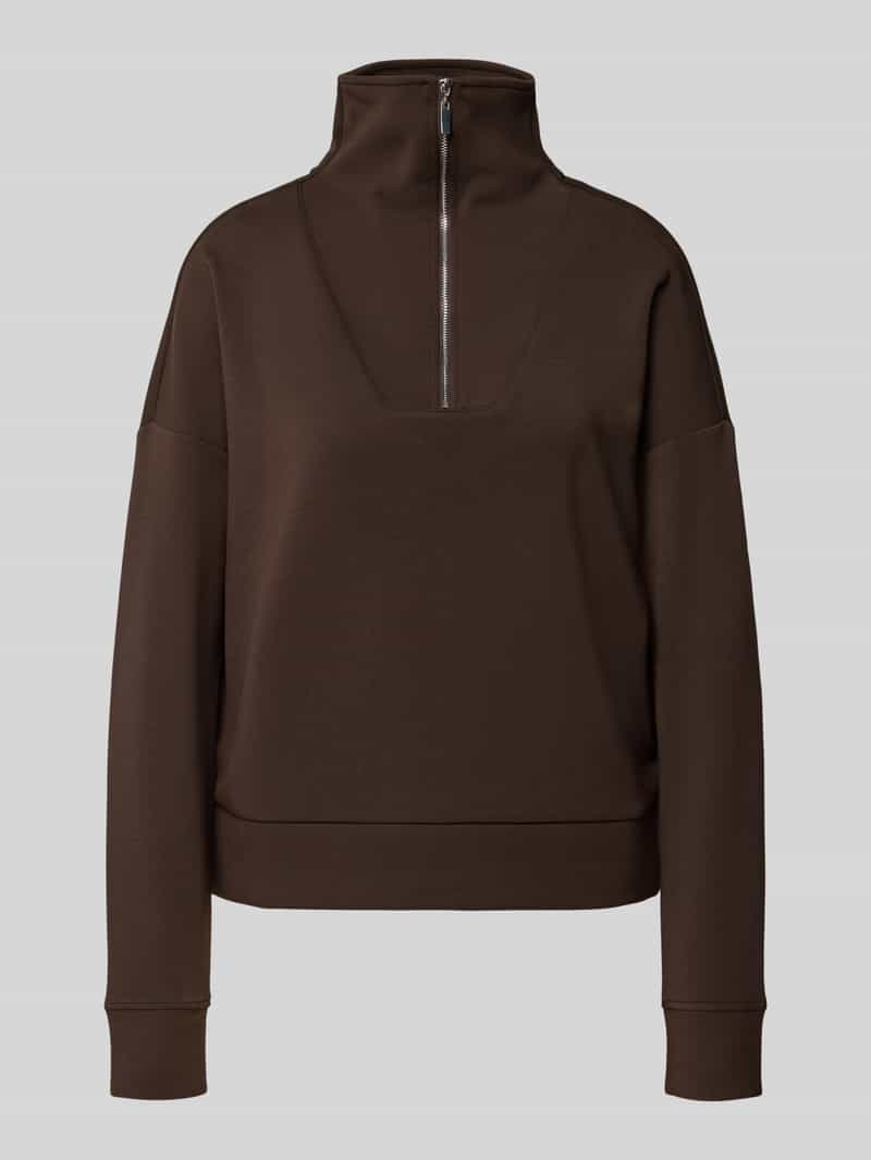 Christian Berg Woman Sweatshirt met opstaande kraag en ritssluiting