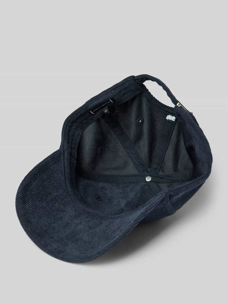 Tommy Hilfiger Baseballpet van corduroy met labelstitching