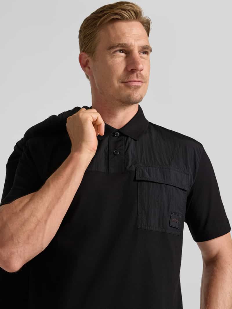 Boss Orange Regular fit poloshirt van puur katoen model 'PE_PANEL'
