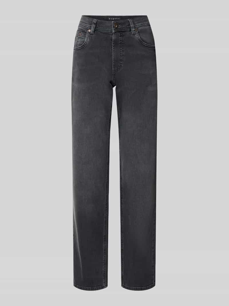 straight fit jeans van katoenmix