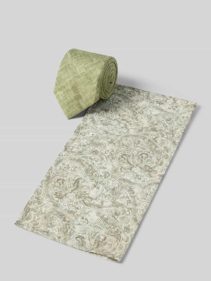 Stropdas met pochet, model 'TAOIMINA'