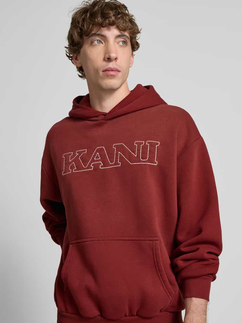 Karl Kani Regular fit hoodie met logostitching model 'Retro'