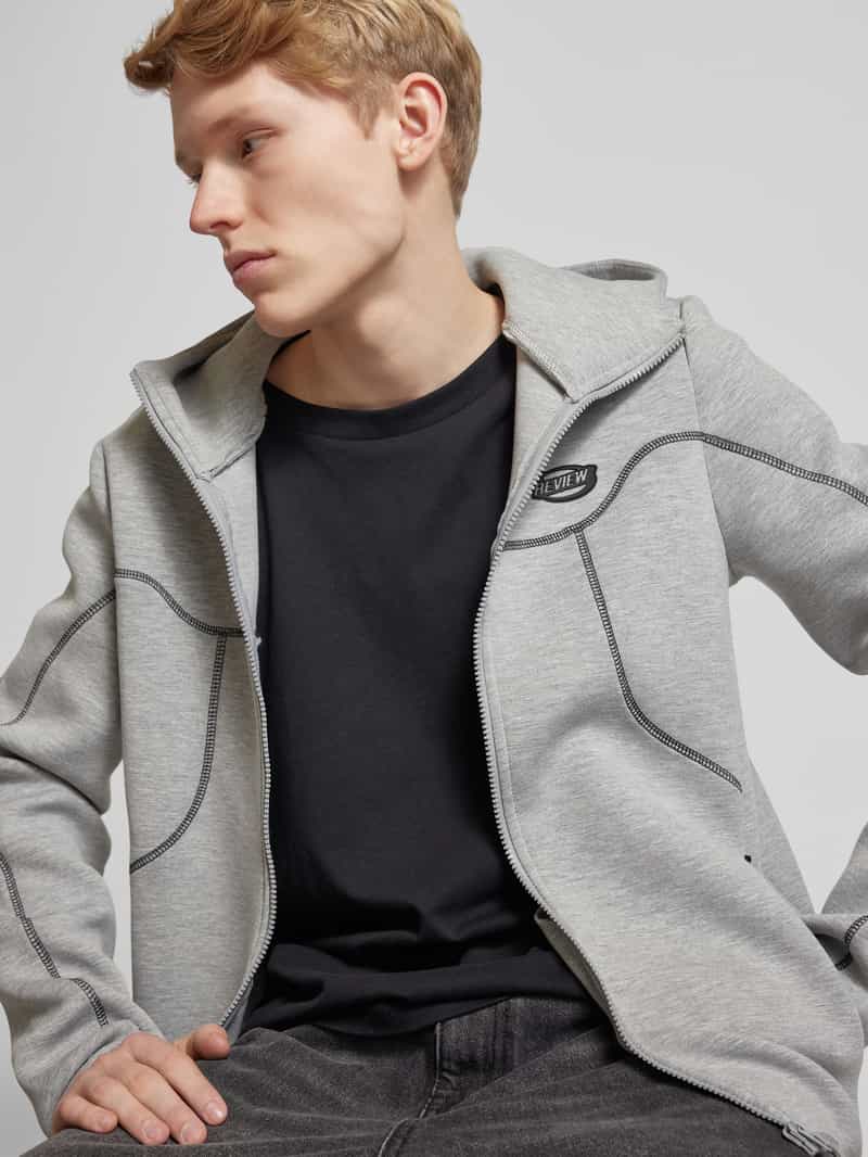 REVIEW Sweatjack met siernaden en viscose