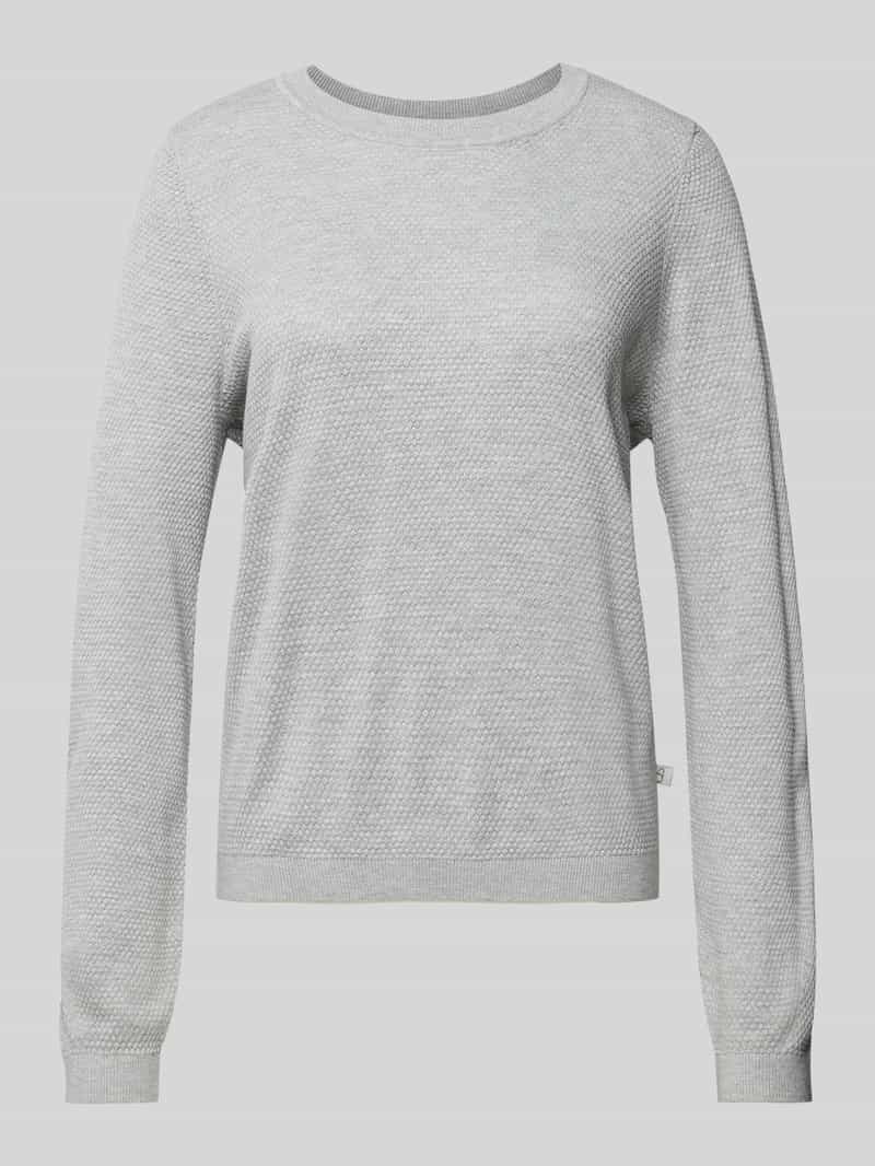 Q/S designed by Trui met ronde hals in tricot-look
