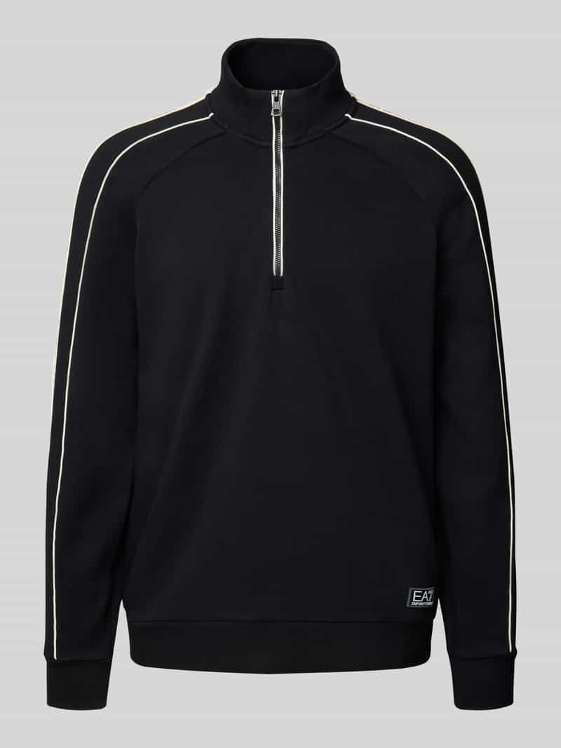 EA7 Emporio Armani Sweatshirt met opstaande kraag en ritssluiting