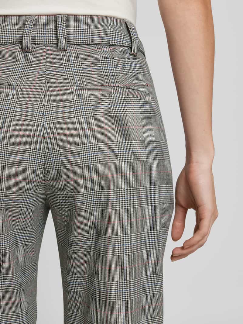 Tommy Hilfiger Slim fit straight leg culotte met glencheck-motief
