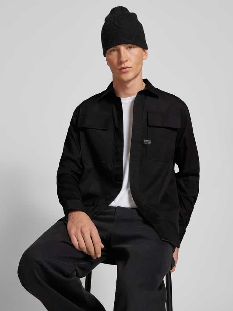 G-Star Raw Regular fit vrijetijdsoverhemd van viscose met kentkraag