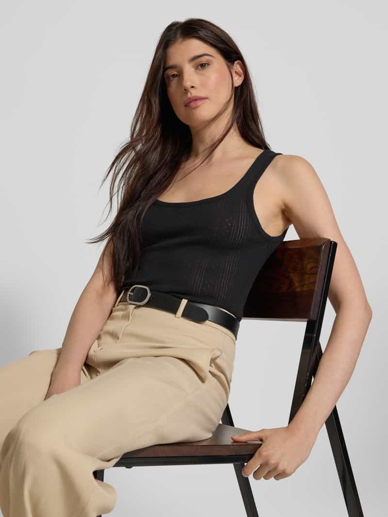 Vero Moda Slim fit tanktop van puur katoen model 'LISA POINTELLE'