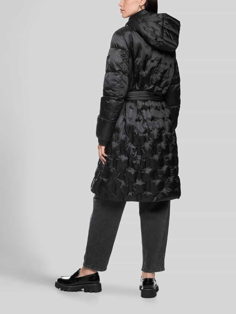 Marc Cain Regular fit gewatteerde mantel met tailleriem 'OUTDOOR'