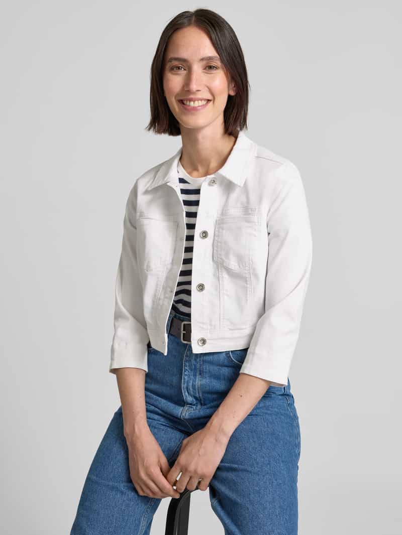 Betty Barclay Kort jeansjack met platte kraag