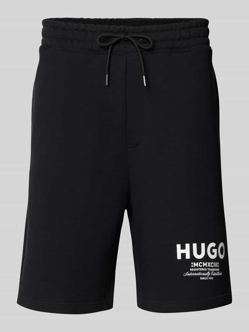Hugo Blue Regular fit sweatshorts van puur katoen model 'NOMARIO'