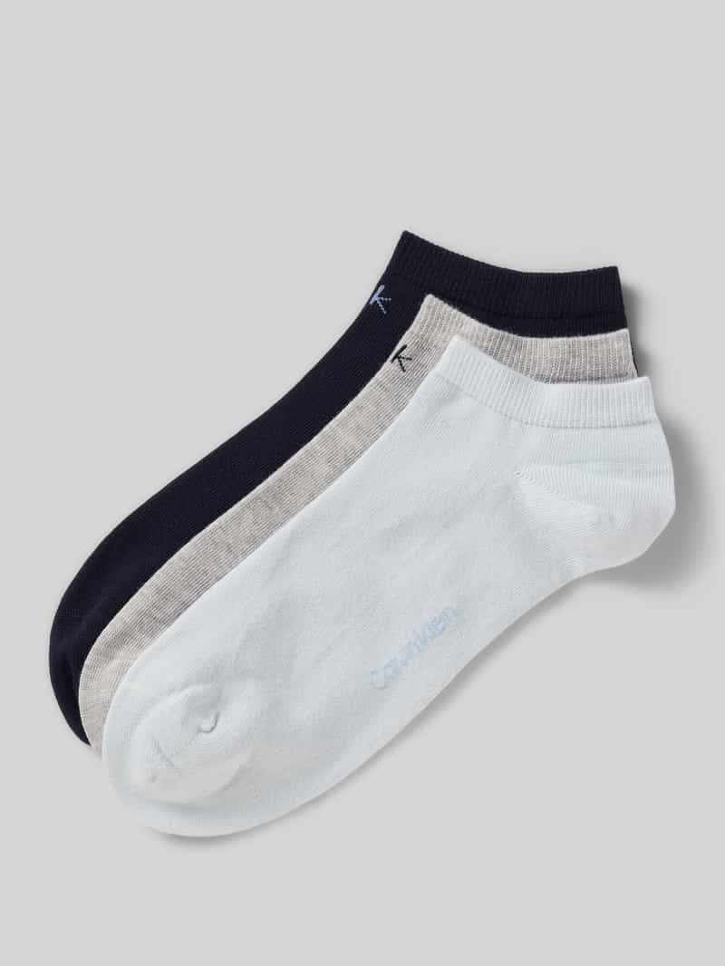 CK Calvin Klein Sneakersokken met labeldetail in een set van 3 paar