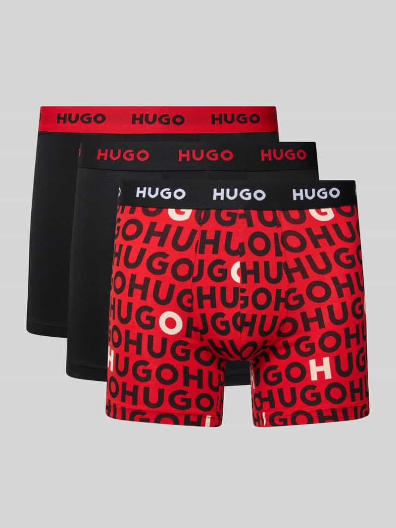 HUGO Boxershort met elastische band in een set van 3 stuks