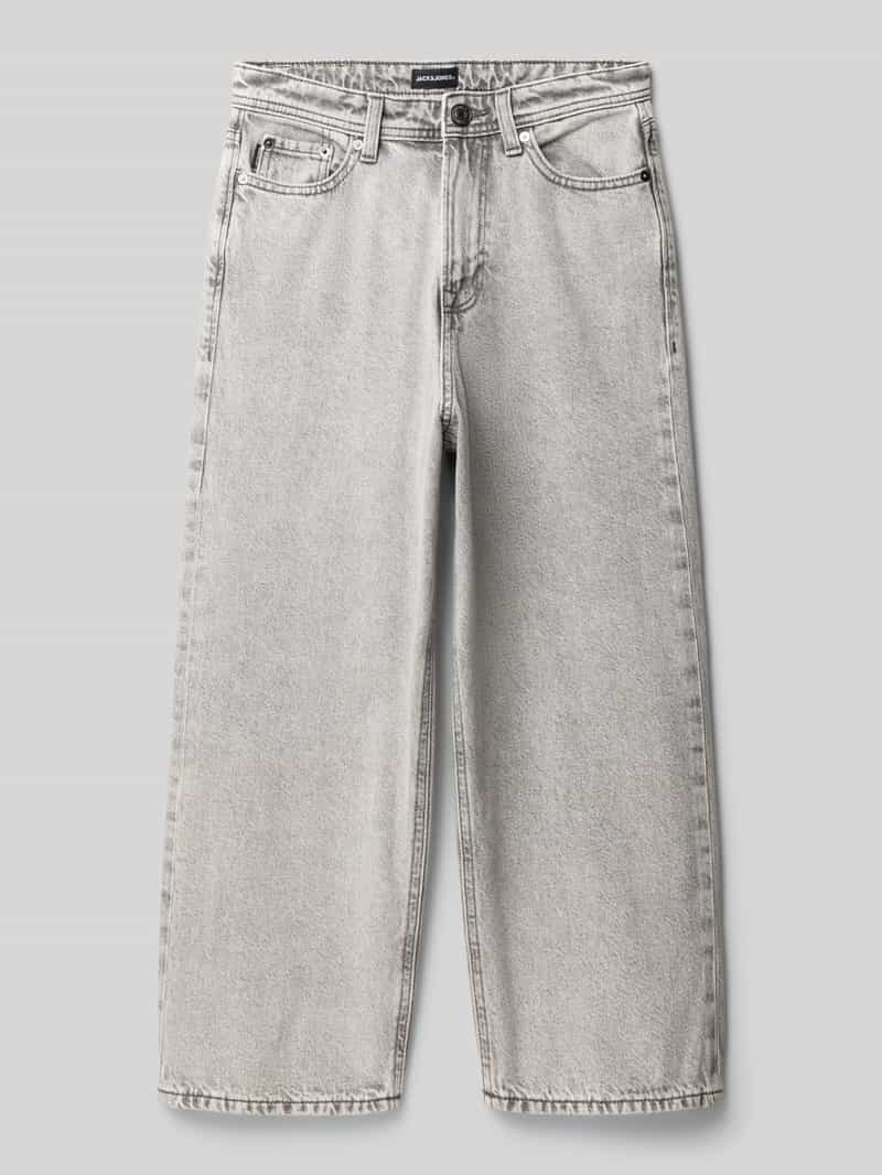 jack & jones Straight fit jeans met logopatch model 'Iron'