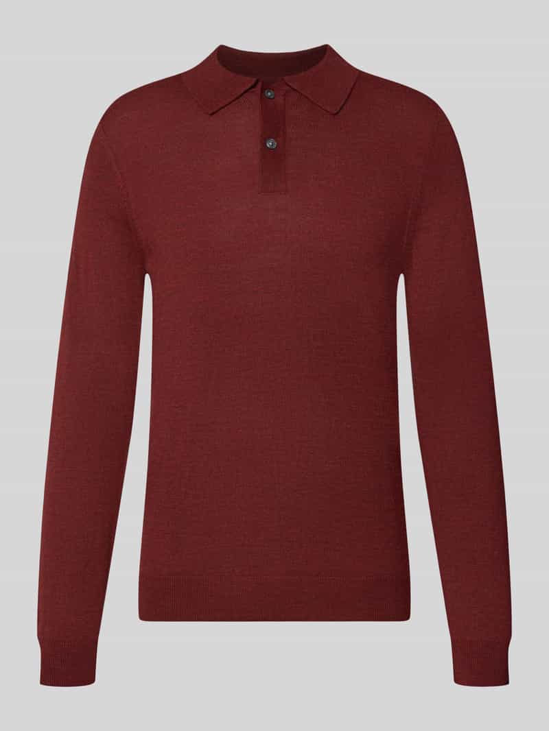 Regular fit poloshirt van wolmix