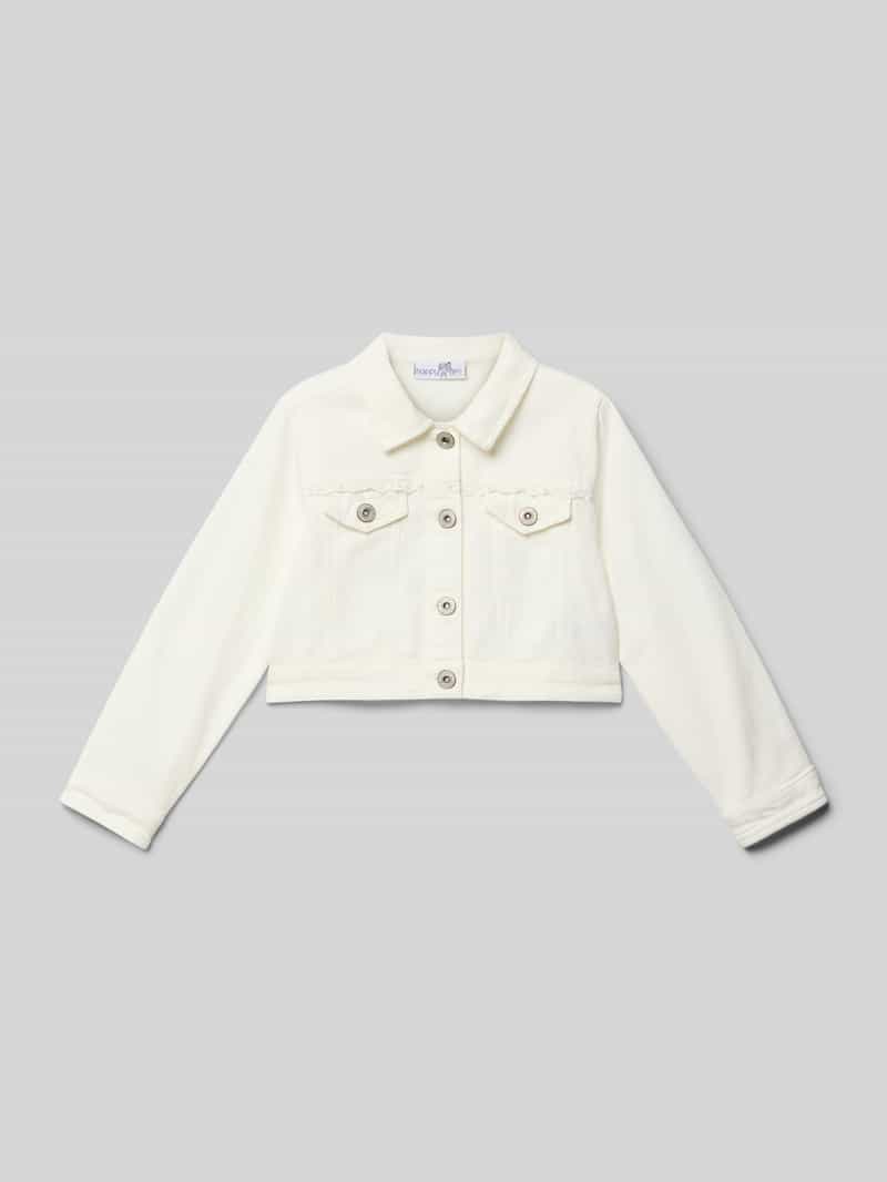 Happy Girls Regular fit jeansjack met kanten boord
