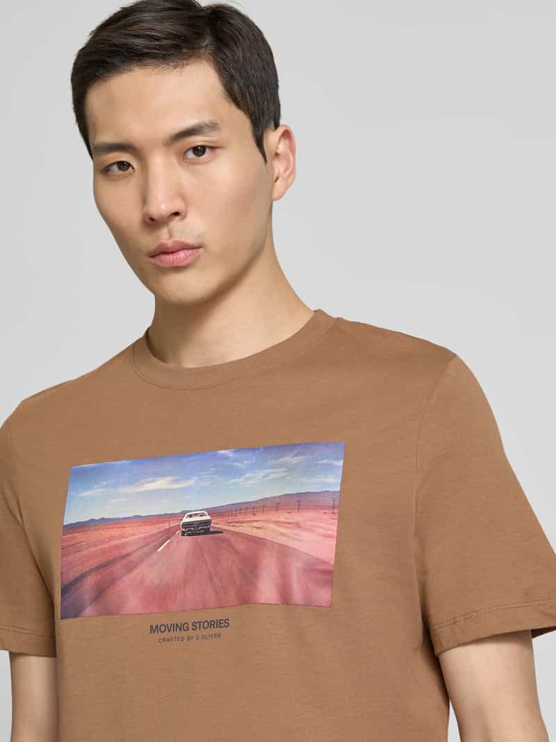 s.Oliver RED LABEL Regular fit T-shirt van puur katoen