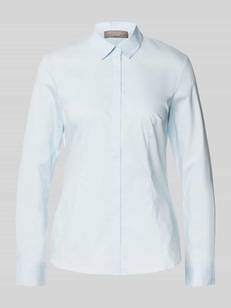 Christian Berg Woman Selection Slim fit blouse met blinde knoopsluiting
