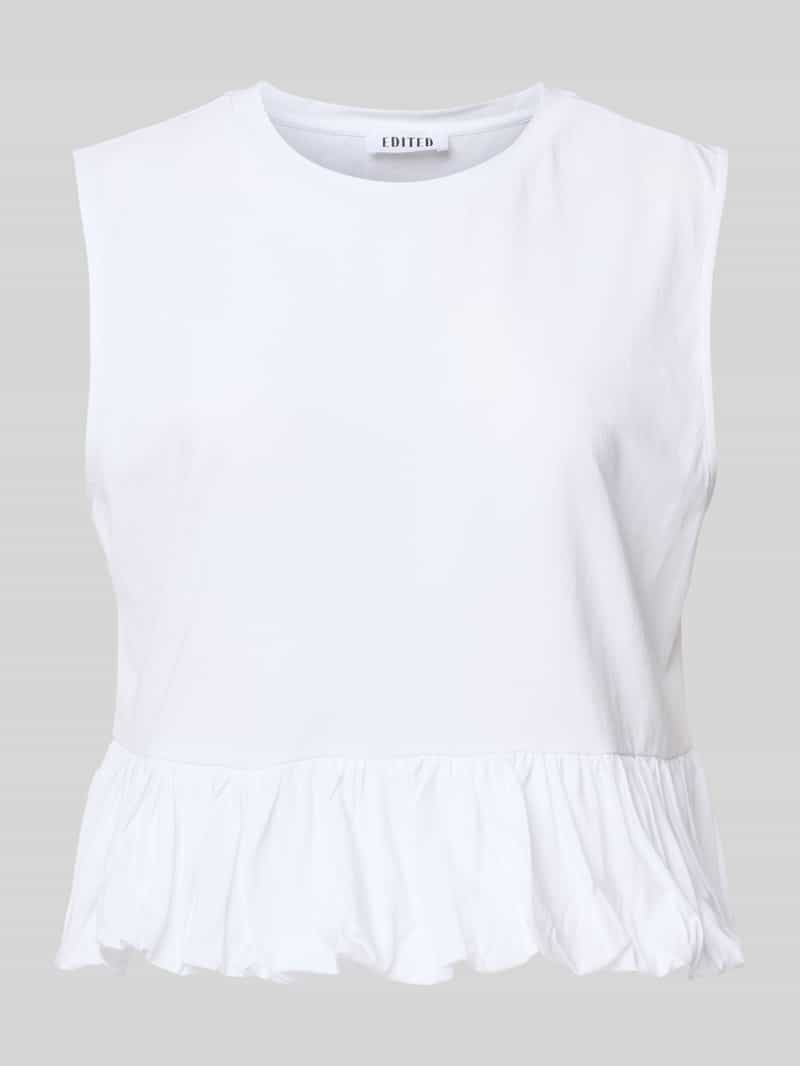 EDITED Korte top met ronde hals model 'Davinia'