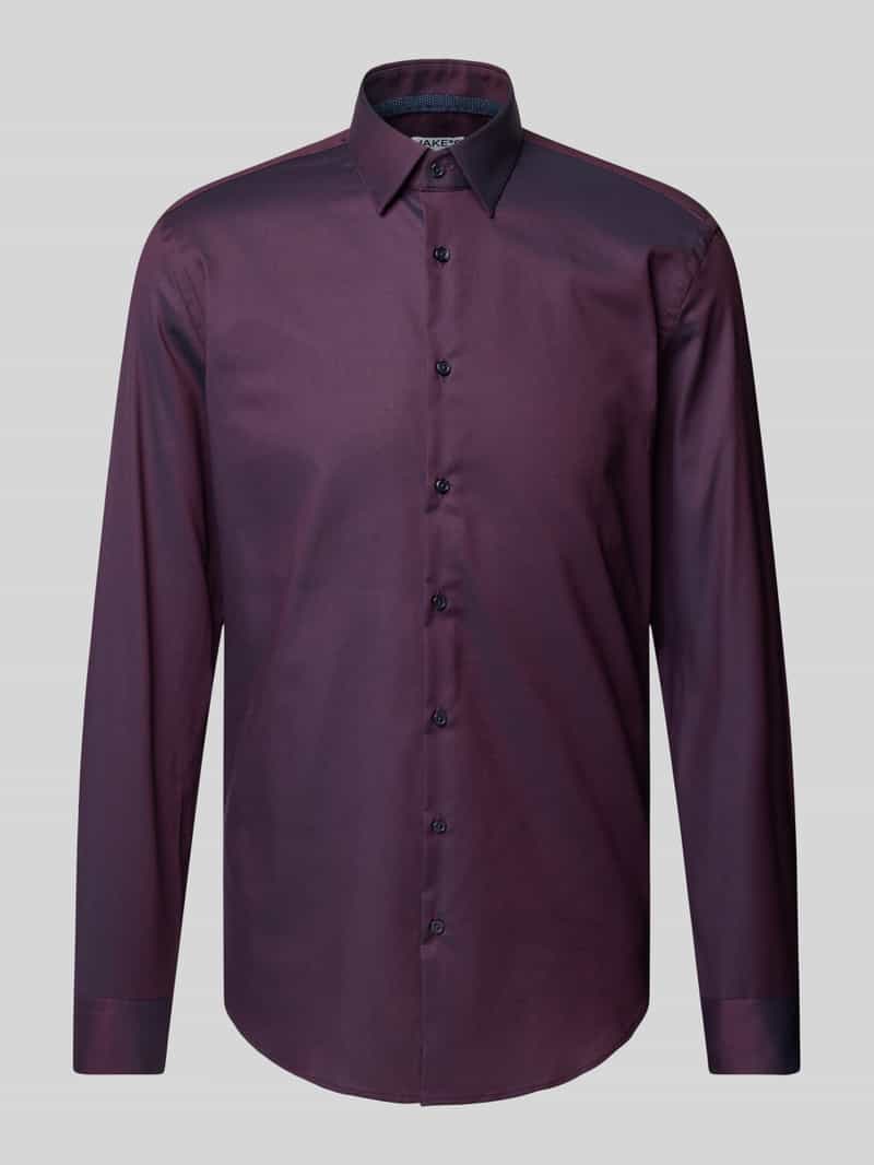 Jake*s Slim fit zakelijk overhemd met kentkraag