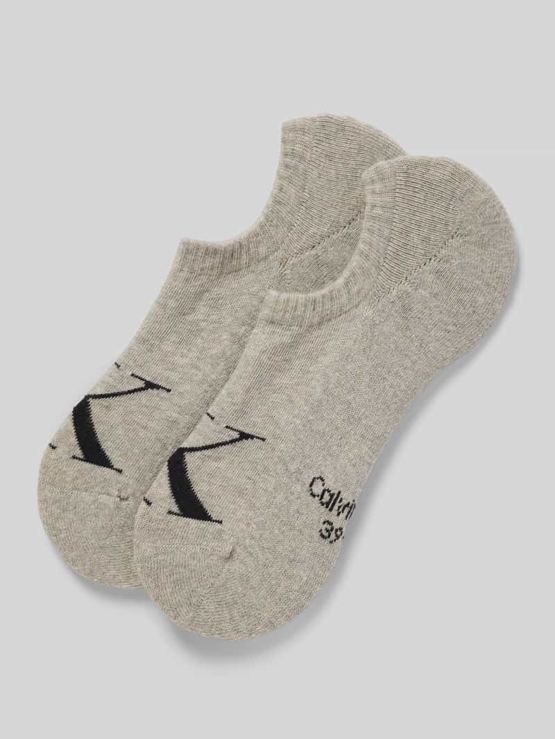 Calvin Klein Jeans Sneakersokken met logostitching in een set van 2 stuks