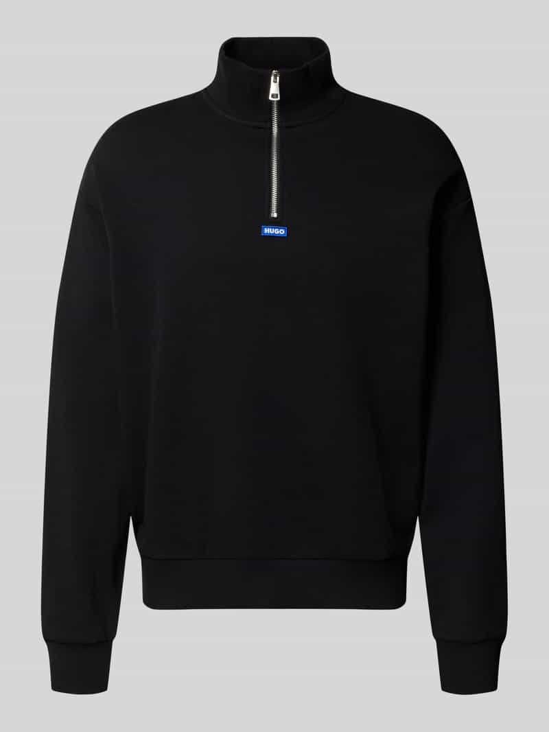 Hugo Blue Regular fit sweatshirt van puur katoen model 'NEELER'