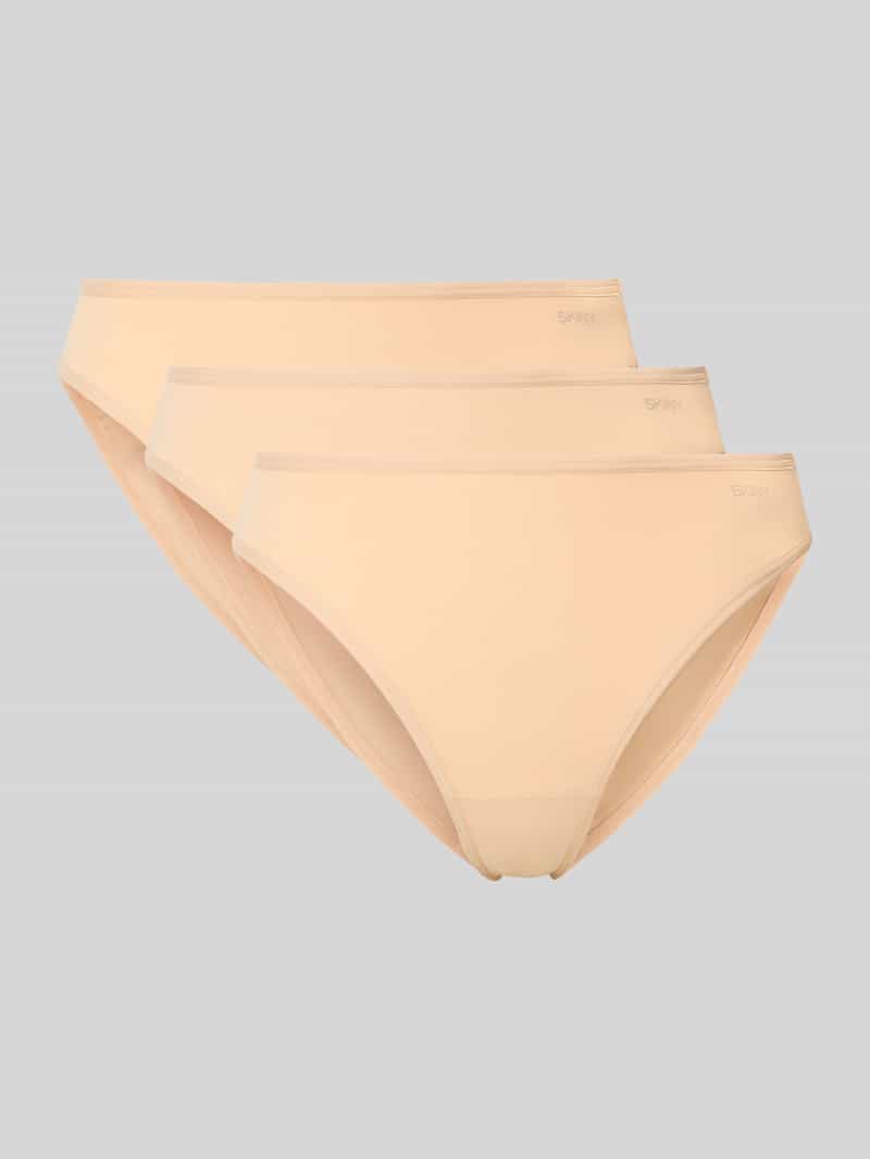 Slips van katoenmix met logoprint in set van 3