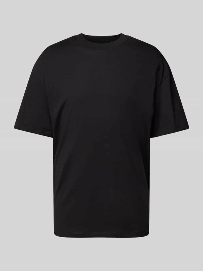 jack & jones T-shirt met geribde ronde hals model 'BRADLEY'