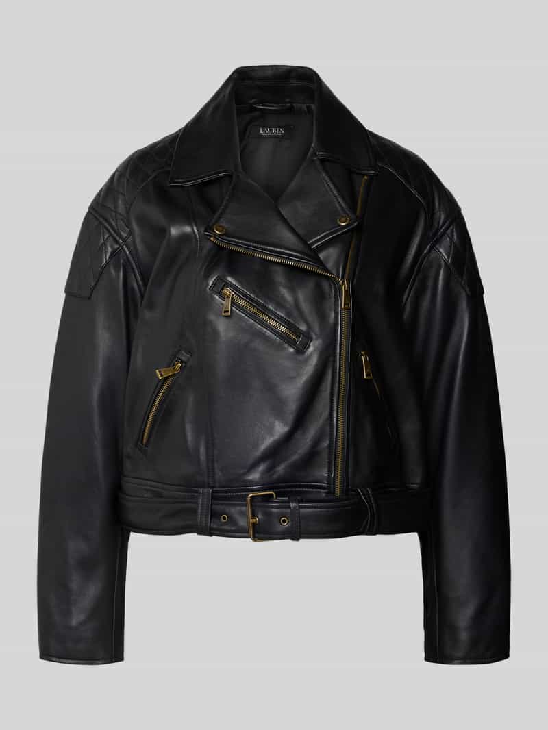 Lauren Ralph Lauren Bikerjack van lamsleer model 'GLANCEE'