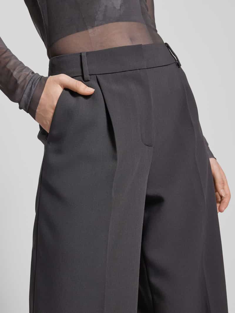 Alessa&Anna Winter X P&C* Wide leg stoffen broek met bandplooien Alessa & Anna Winter X P&C*