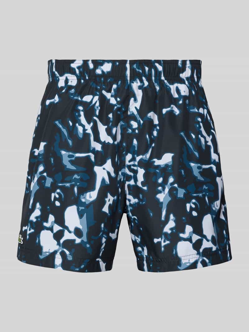 Lacoste Korte broek in all-over look met labelstitching