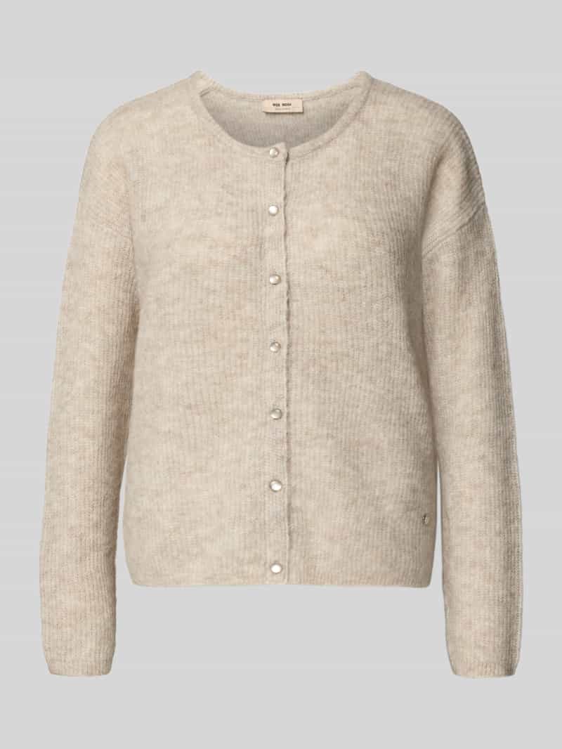 MOS MOSH Gebreid jack met ronde hals model 'Almine'