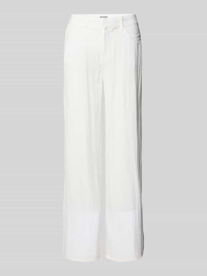 Weekday Straight leg stoffen broek in kreuklook model 'Sander'