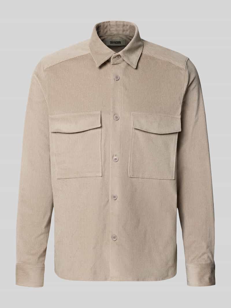 drykorn Regular fit overhemdjack van corduroy model 'CORDUROY OVERSHIRT'