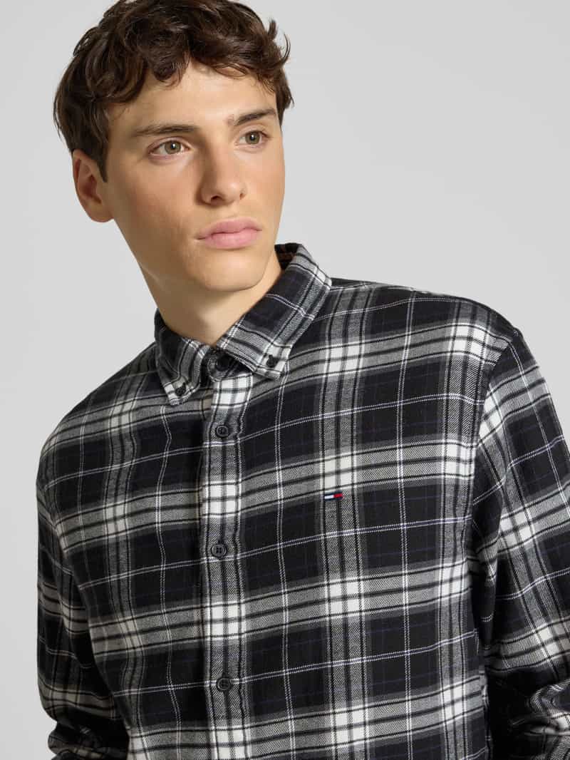 Tommy Jeans Regular fit flanellen overhemd van puur katoen