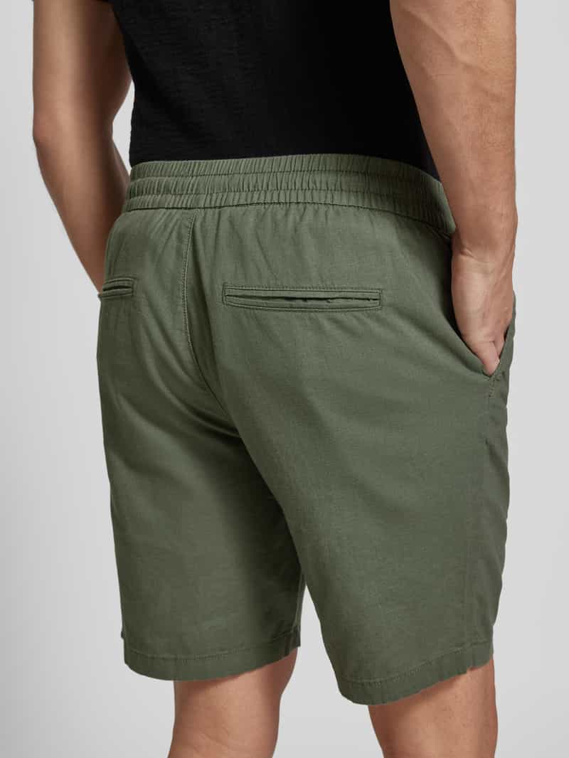 Matinique Regular fit bermuda van een mix van linnen en katoen model 'barton'