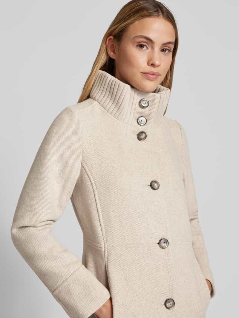 s.Oliver RED LABEL Regular fit lange jas met opstaande kraag