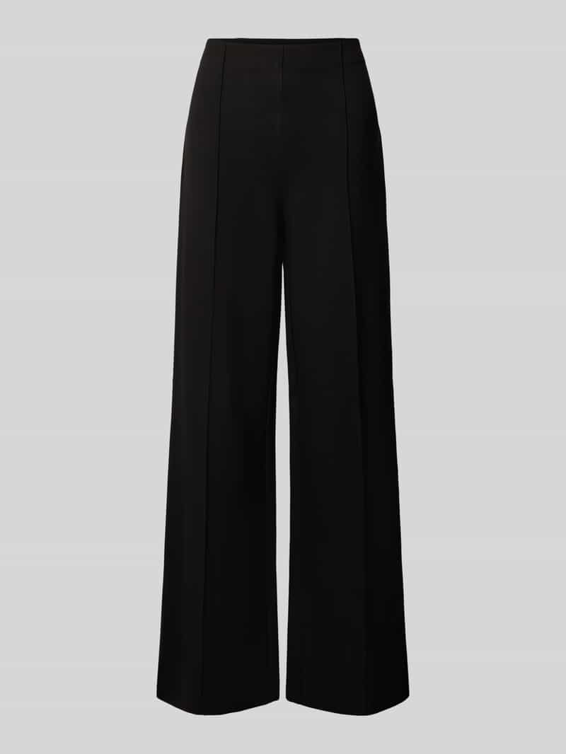 flared cut broek met elastische band en lengtenaden