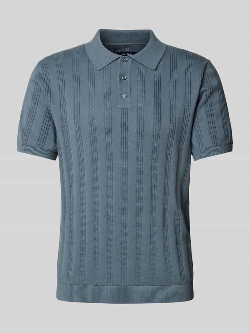 MCNEAL Regular fit poloshirt met structuurmotief