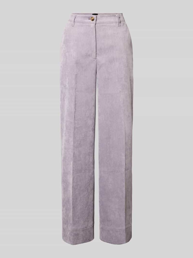 Boss Orange Wide leg corduroy broek met riemlussen model 'TACODI'