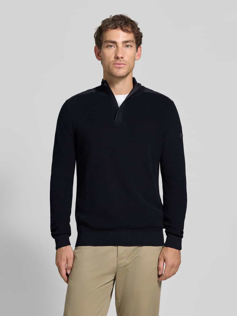 Bugatti Gebreide pullover met schoudervullingen