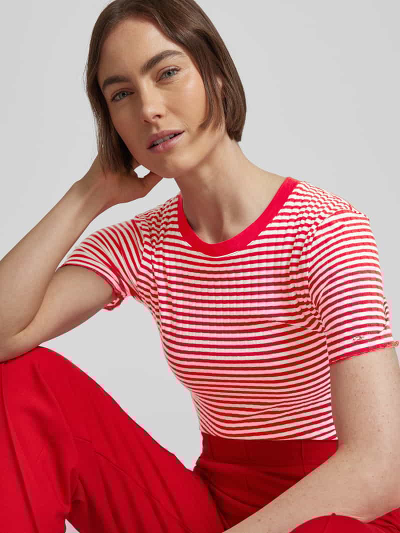 Tommy Hilfiger Slim fit T-shirt met streepmotief