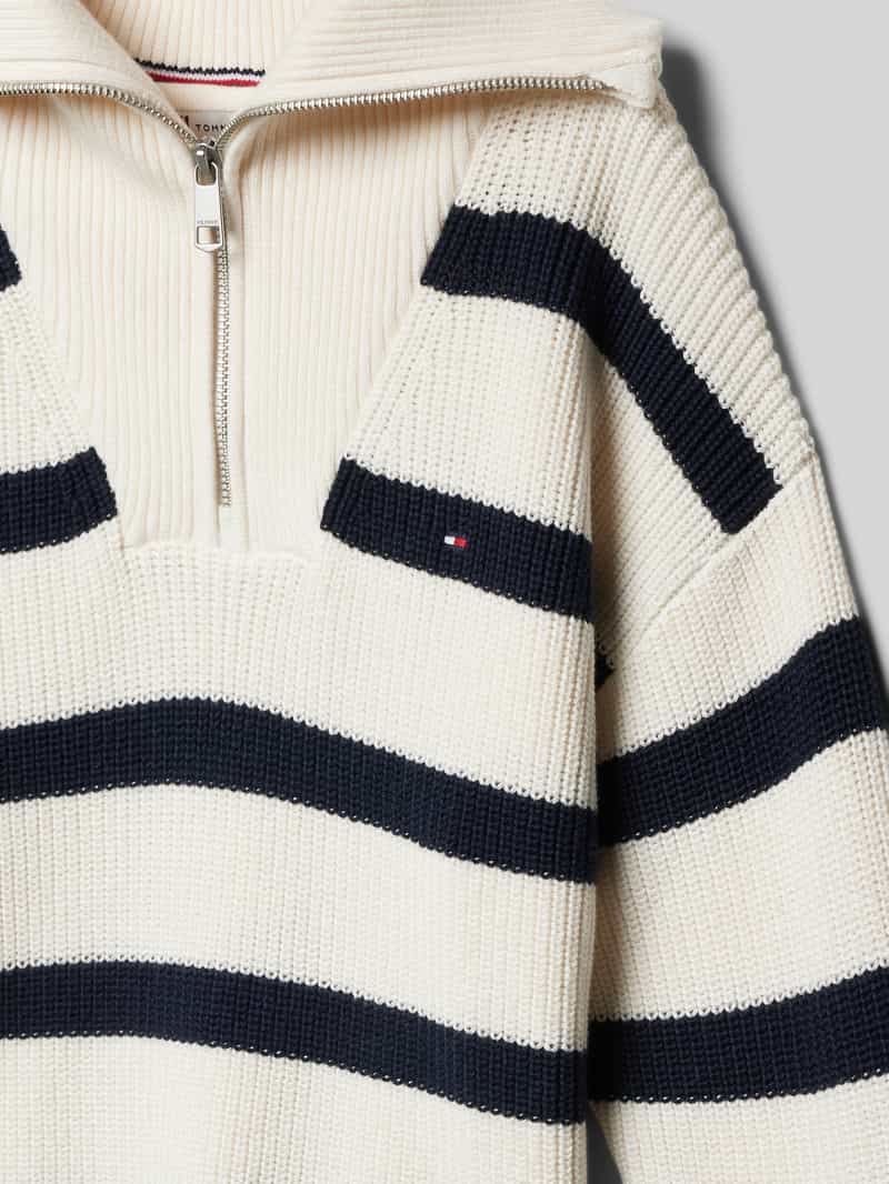 Tommy Hilfiger Teens Gebreide pullover met opstaande kraag